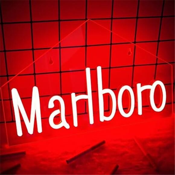 Marlboro Bar LED Neon Sign Wall Decor lights Bedroom Business Man Cave Store NEW - Picture 7 of 7